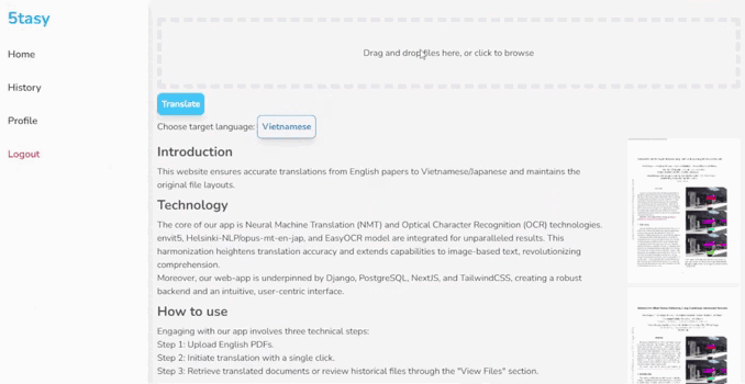 Document Translation with Layout Recovery